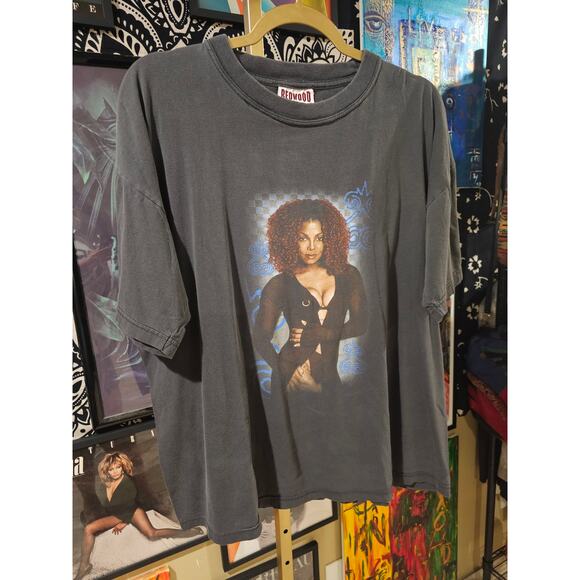 Copied - Rare 1998 Vintage Janet Jackson Velvet Rope Band Tour Tee Size Large - Picture 1 of 8